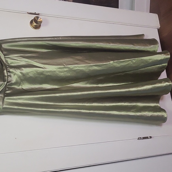 AW Rosemarie Dress - Crystal Satin - Fennel Seed - Picture 8 of 13